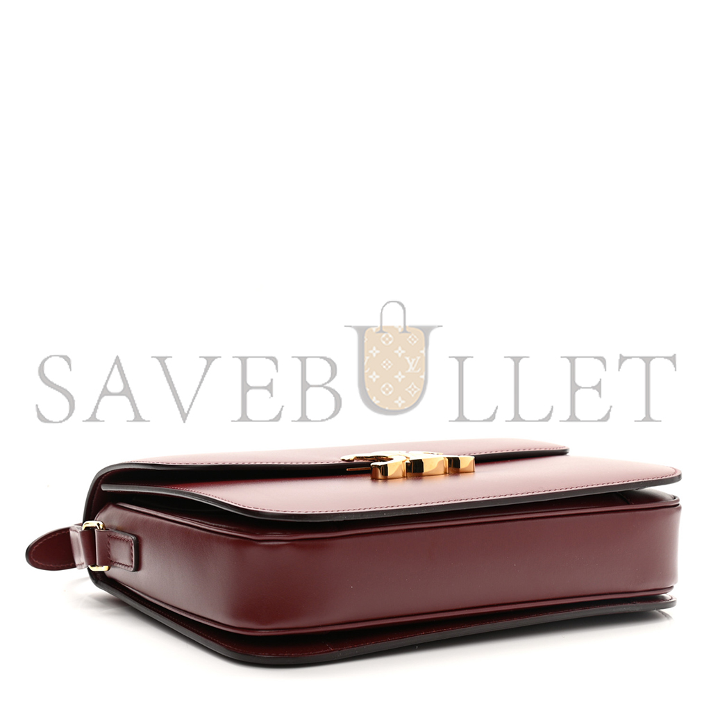 CELINE SHINY CALFSKIN MEDIUM TRIOMPHE LIGHT BURGUNDY (23*15*5cm) CELINE SHINY CALFSKIN MEDIUM TRIOMPHE LIGHT BURGUNDY (23*15*5cm)