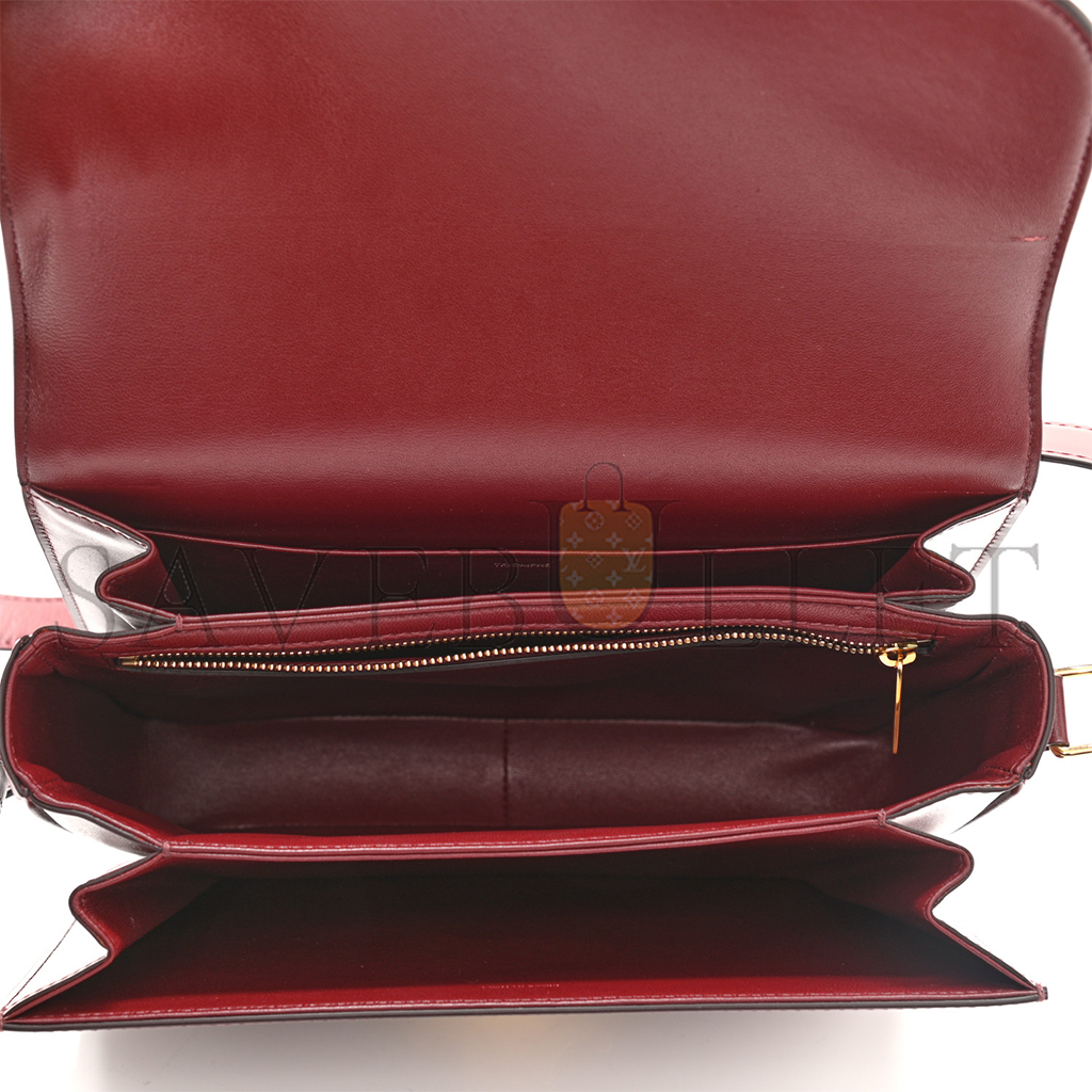 CELINE SHINY CALFSKIN MEDIUM TRIOMPHE LIGHT BURGUNDY (23*15*5cm) CELINE SHINY CALFSKIN MEDIUM TRIOMPHE LIGHT BURGUNDY (23*15*5cm)