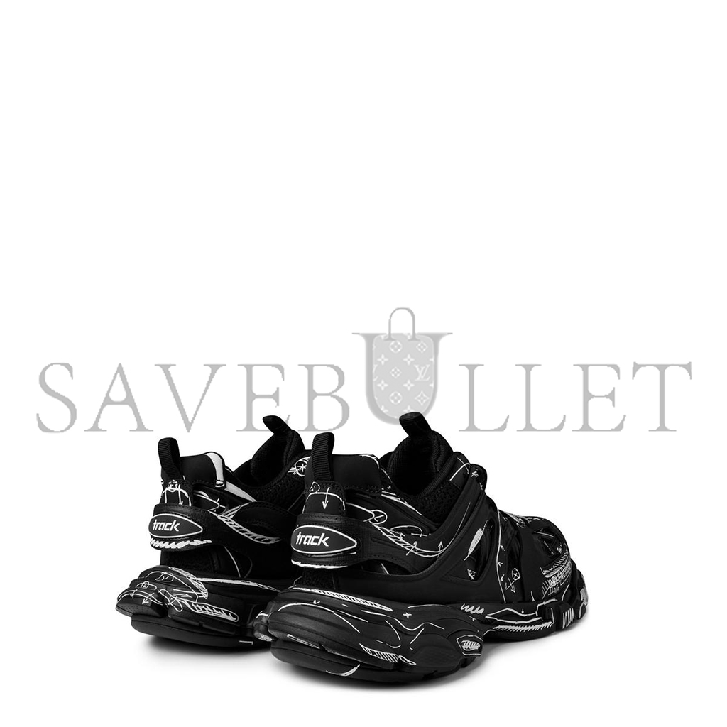 BALENCIAGA BLACK COMBINED TRACK SNEAKERS 542436W3BR22315