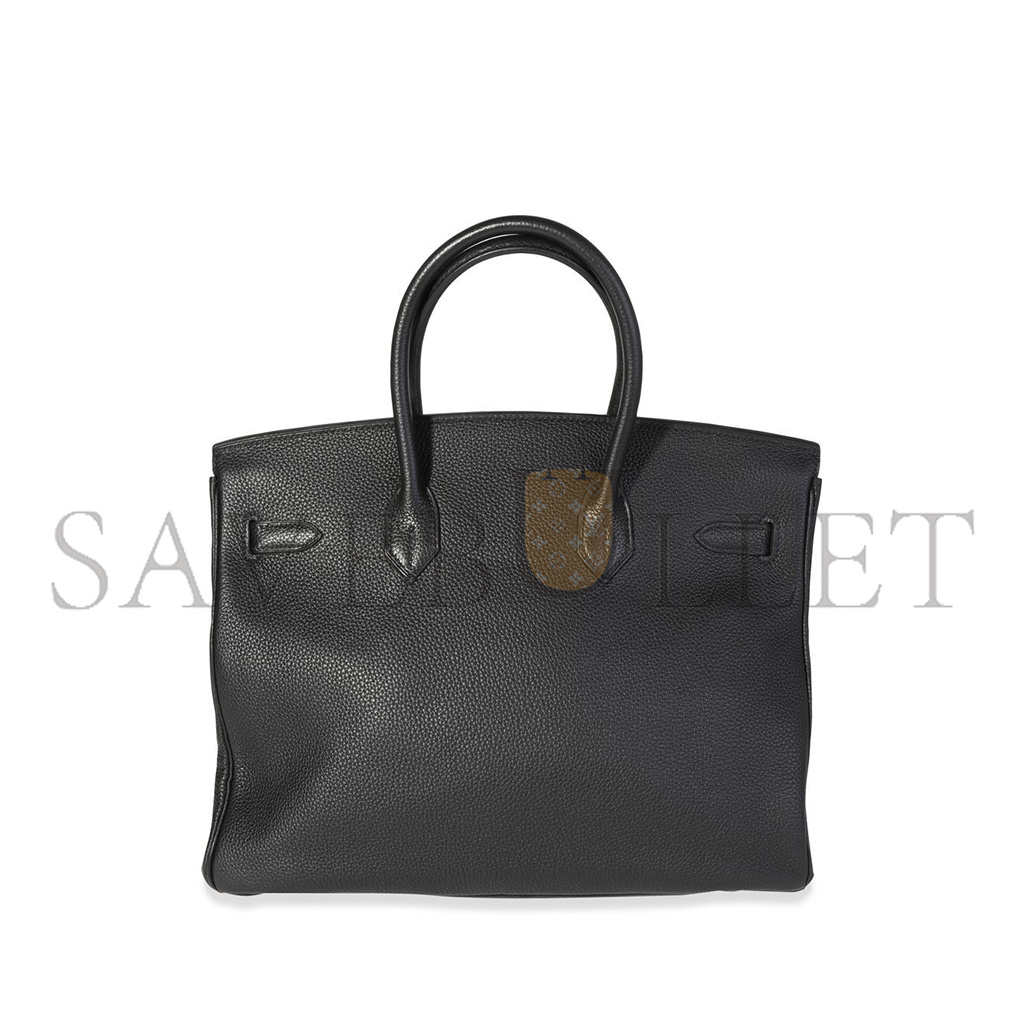 HERMÈS BIRKIN 35 TOGO BLACK LEATHER AND SILVER BUCKLE HANDBAG 18494998 (35*25*18cm)