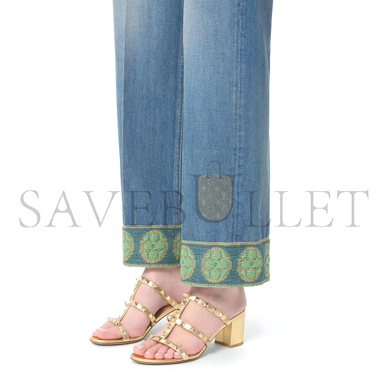 VALENTINO ROCKSTUD SLIDE SANDAL IN LAMINATED NAPPA 60MM 6W2S0C47QKH_I8M VALENTINO ROCKSTUD SLIDE SANDAL IN LAMINATED NAPPA 60MM 6W2S0C47QKH_I8M