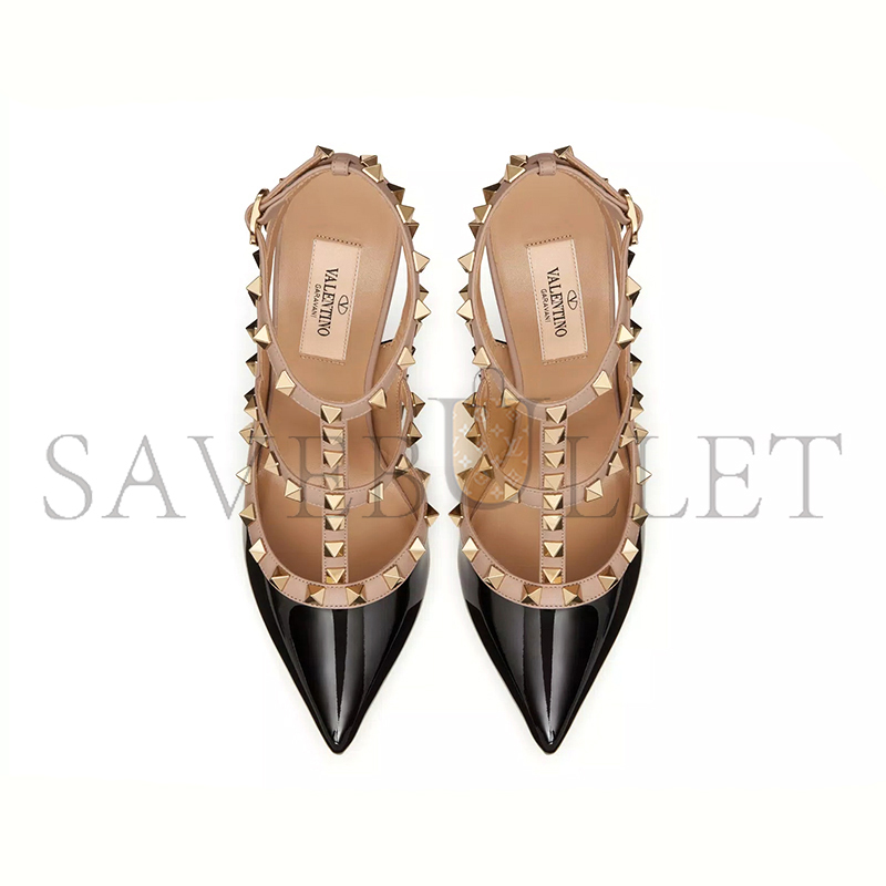 VALENTINO PATENT ROCKSTUD CAGED PUMP 100MM 5W2S0393VNW_N91 VALENTINO PATENT ROCKSTUD CAGED PUMP 100MM 5W2S0393VNW_N91