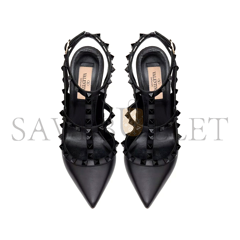 VALENTINO ROCKSTUD ANKLE STRAP PUMP WITH TONAL STUDS 100 MM 5W2S0393VB8_0NO VALENTINO ROCKSTUD ANKLE STRAP PUMP WITH TONAL STUDS 100 MM 5W2S0393VB8_0NO