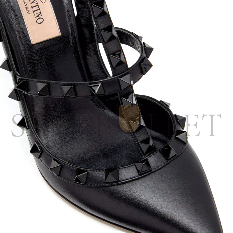 VALENTINO ROCKSTUD ANKLE STRAP PUMP WITH TONAL STUDS 100 MM 5W2S0393VB8_0NO VALENTINO ROCKSTUD ANKLE STRAP PUMP WITH TONAL STUDS 100 MM 5W2S0393VB8_0NO