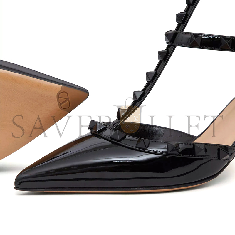 VALENTINO PATENT ROCKSTUD PUMPS WITH MATCHING STRAPS AND STUDS 65 MM 3W0S0375YPX_0NO VALENTINO PATENT ROCKSTUD PUMPS WITH MATCHING STRAPS AND STUDS 65 MM 3W0S0375YPX_0NO