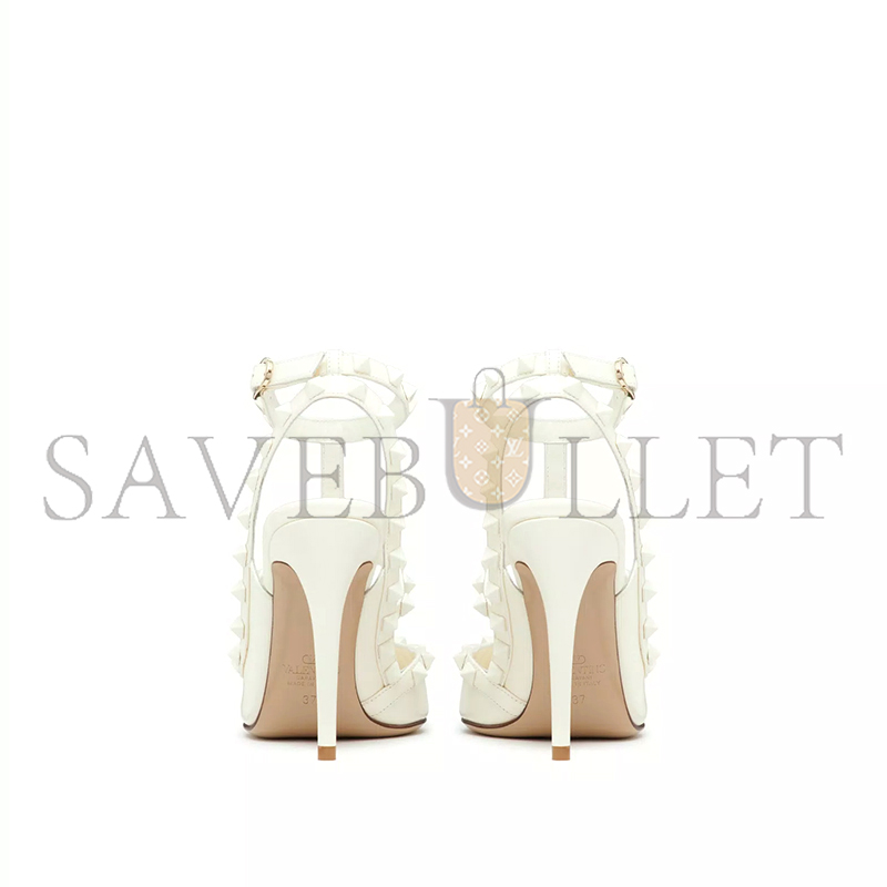 VALENTINO ROCKSTUD ANKLE STRAP PUMP WITH TONAL STUDS 100 MM 5W2S0393VB8_098 VALENTINO ROCKSTUD ANKLE STRAP PUMP WITH TONAL STUDS 100 MM 5W2S0393VB8_098