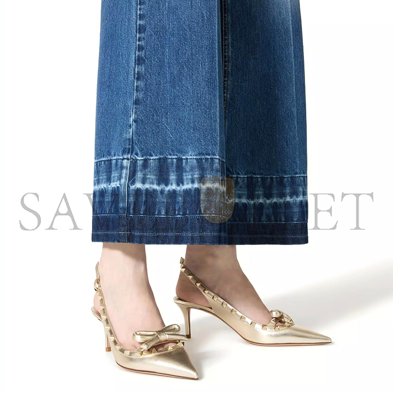 VALENTINO ROCKSTUD BOW SLINGBACK PUMPS IN LAMINATED NAPPA LEATHER AND 60MM TONE STUDS 5W2S0IB8VVP_R16 VALENTINO ROCKSTUD BOW SLINGBACK PUMPS IN LAMINATED NAPPA LEATHER AND 60MM TONE STUDS 5W2S0IB8VVP_R16