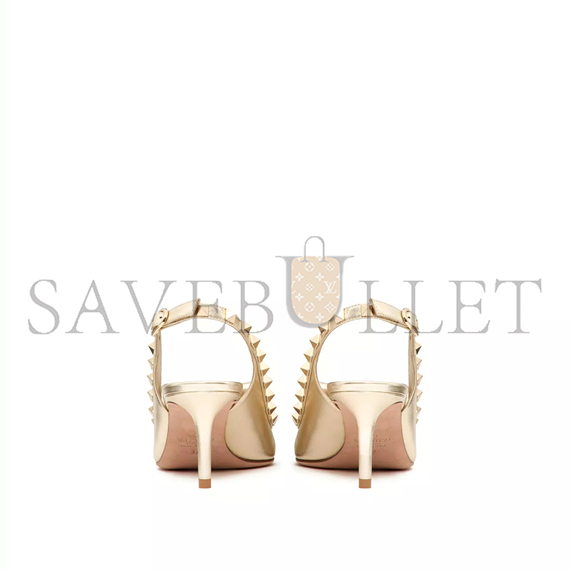 VALENTINO ROCKSTUD BOW SLINGBACK PUMPS IN LAMINATED NAPPA LEATHER AND 60MM TONE STUDS 5W2S0IB8VVP_R16 VALENTINO ROCKSTUD BOW SLINGBACK PUMPS IN LAMINATED NAPPA LEATHER AND 60MM TONE STUDS 5W2S0IB8VVP_R16