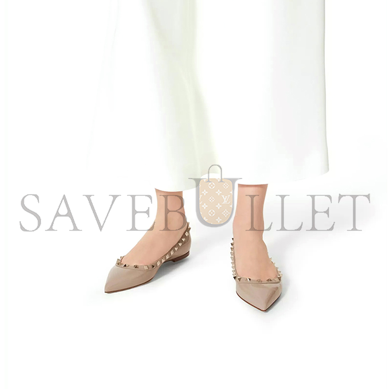VALENTINO PATENT ROCKSTUD BALLET FLAT 5W2S0403VNW_P45 VALENTINO PATENT ROCKSTUD BALLET FLAT 5W2S0403VNW_P45