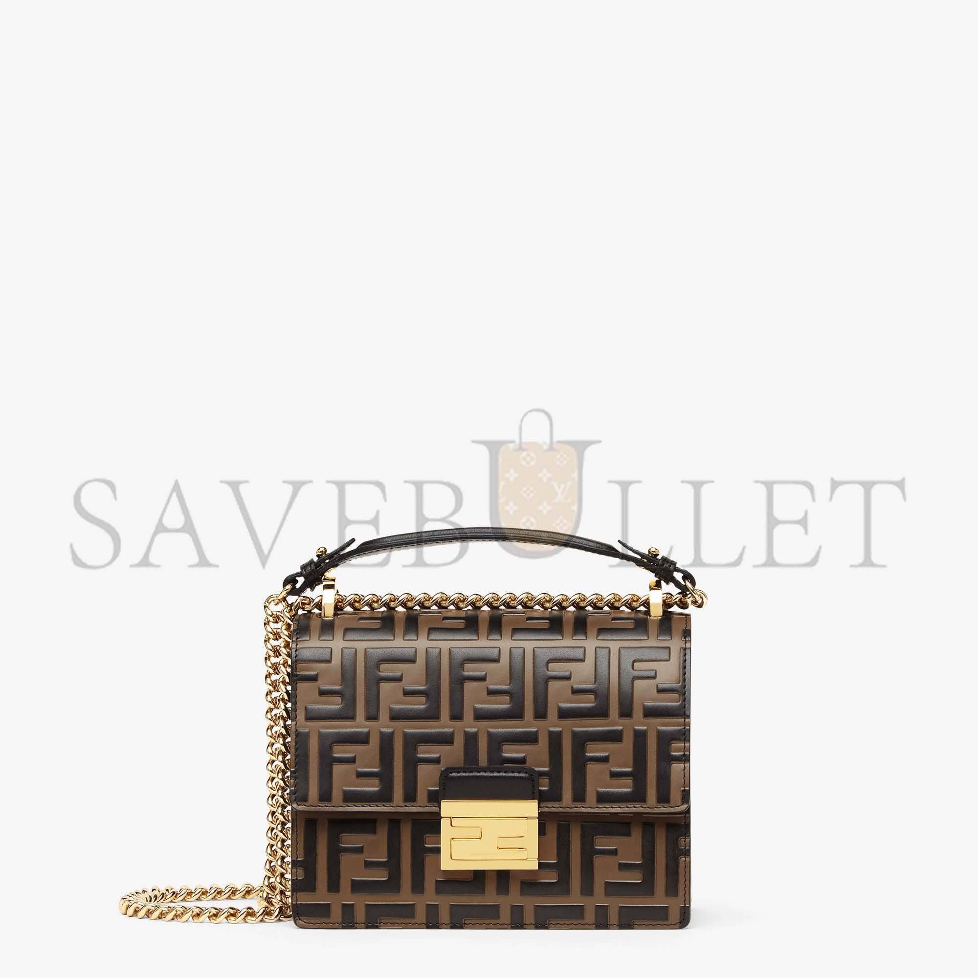 FENDI KAN U SMALL - BROWN LEATHER MINI-BAG 8M0417A659F13VK (19*13*9cm) FENDI KAN U SMALL - BROWN LEATHER MINI-BAG 8M0417A659F13VK (19*13*9cm)