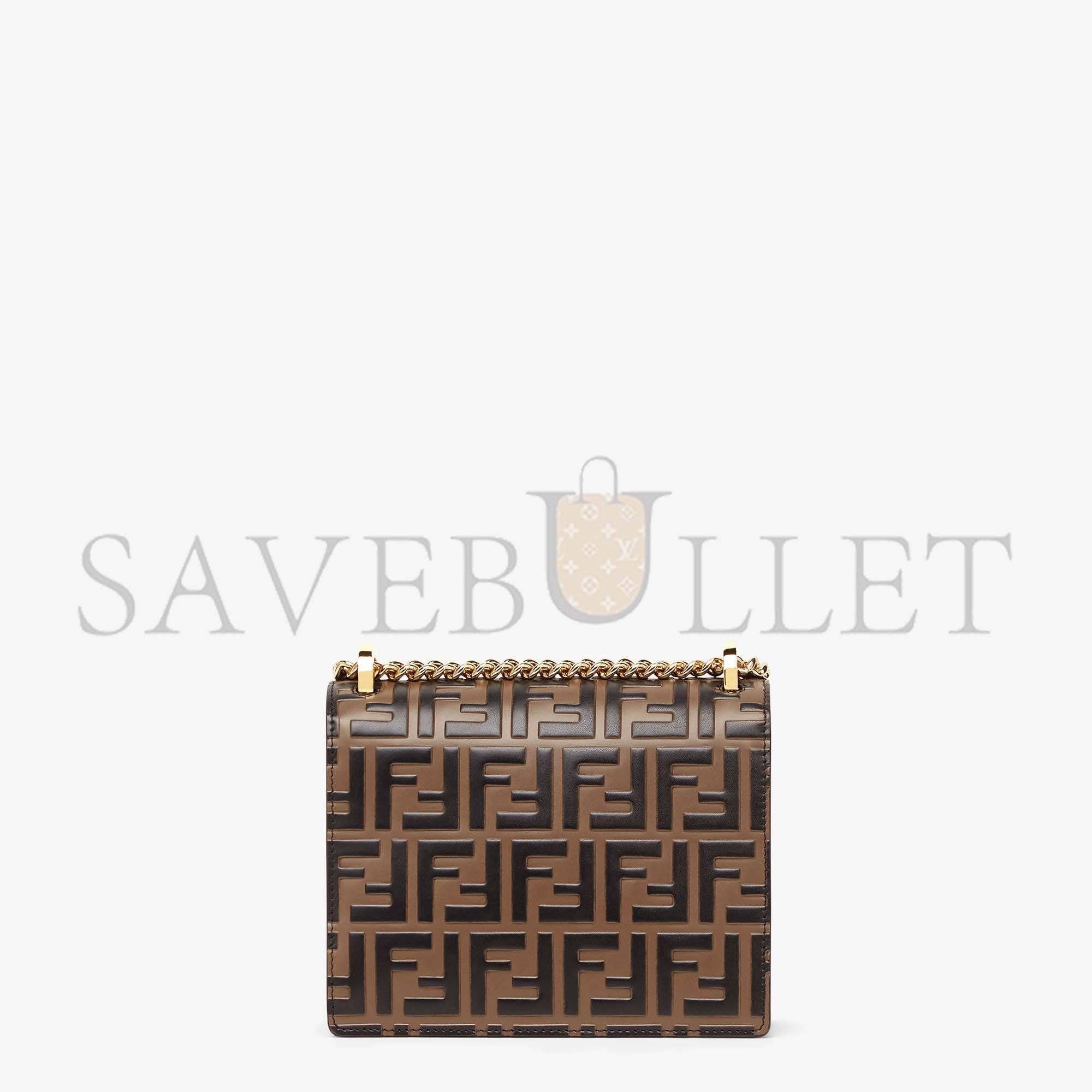 FENDI KAN U SMALL - BROWN LEATHER MINI-BAG 8M0417A659F13VK (19*13*9cm) FENDI KAN U SMALL - BROWN LEATHER MINI-BAG 8M0417A659F13VK (19*13*9cm)