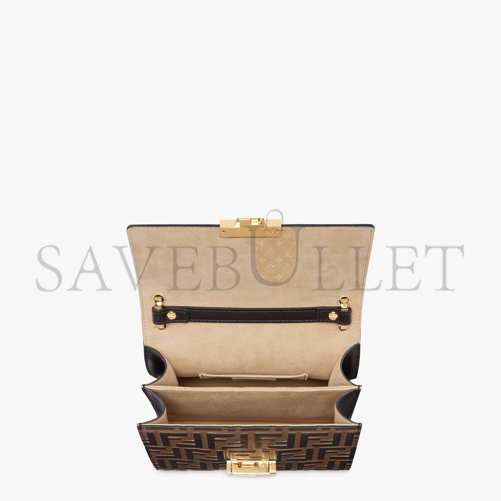 FENDI KAN U SMALL - BROWN LEATHER MINI-BAG 8M0417A659F13VK (19*13*9cm) FENDI KAN U SMALL - BROWN LEATHER MINI-BAG 8M0417A659F13VK (19*13*9cm)