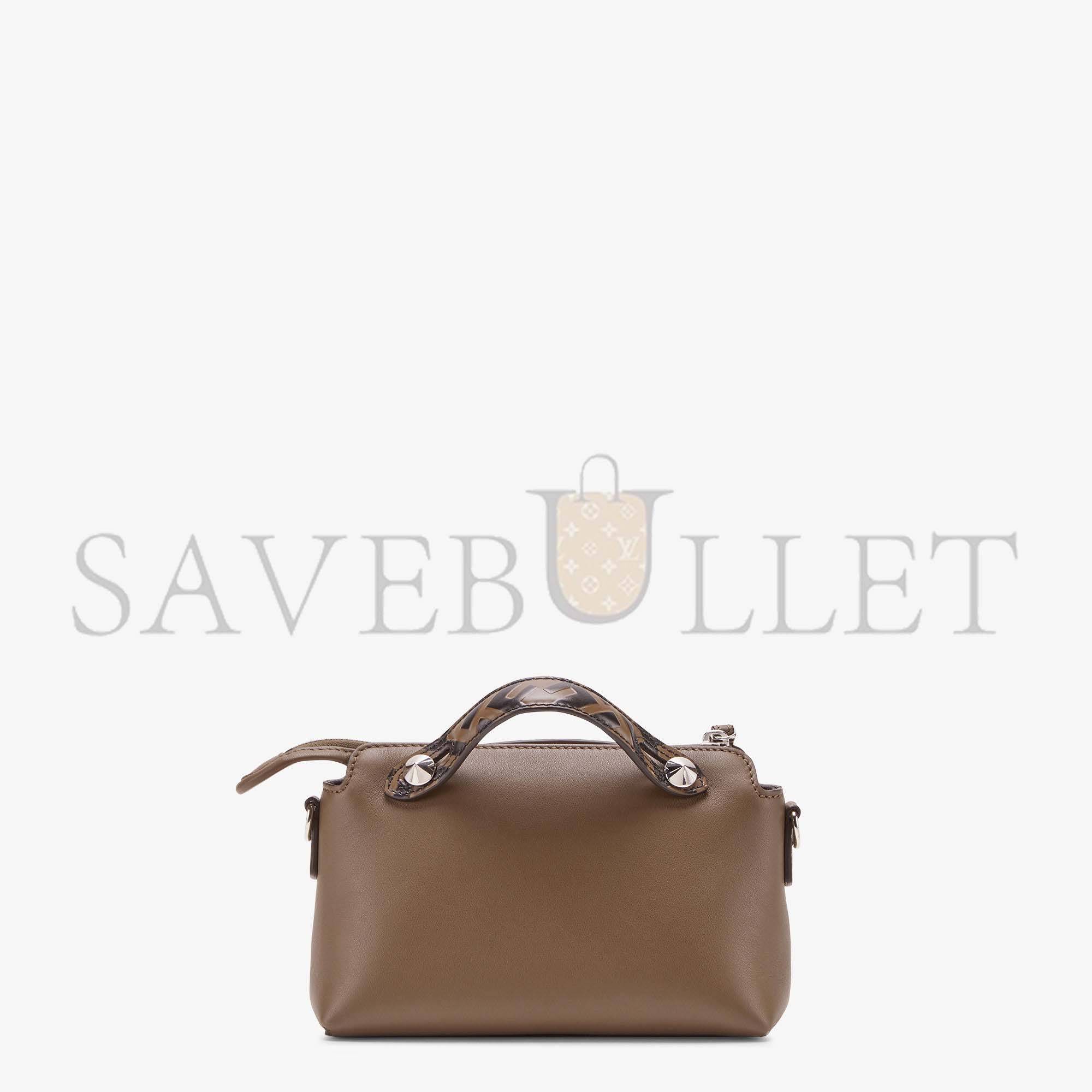 FENDI BY THE WAY MINI - SMALL BROWN LEATHER BOSTON BAG 8BL145A6COF0H3C (21*12.5*9.5cm) FENDI BY THE WAY MINI - SMALL BROWN LEATHER BOSTON BAG 8BL145A6COF0H3C (21*12.5*9.5cm)