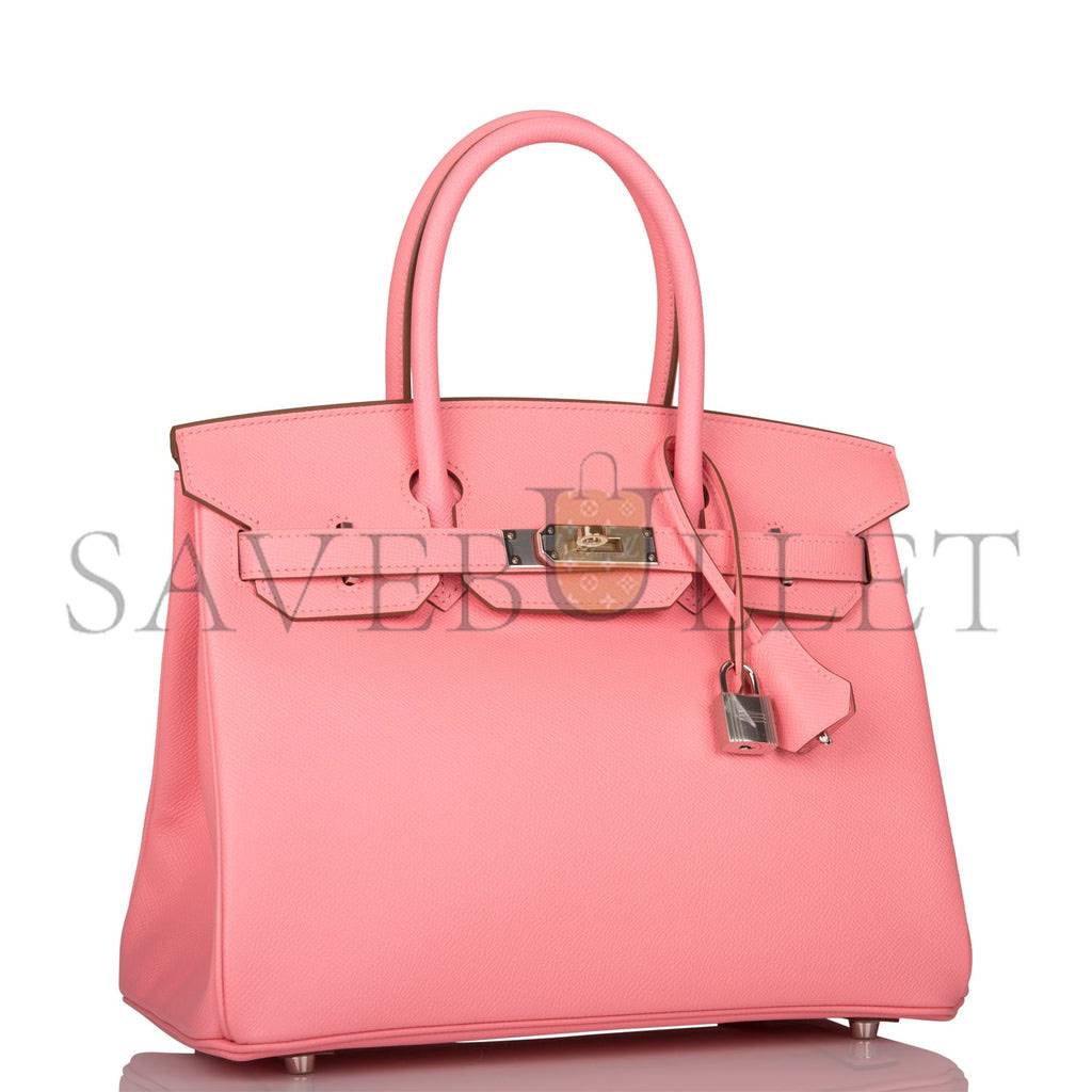 HERMES BIRKIN 30 ROSE CONFETTI EPSOM PALLADIUM HARDWARE (30cm) HERMES BIRKIN 30 ROSE CONFETTI EPSOM PALLADIUM HARDWARE (30cm)