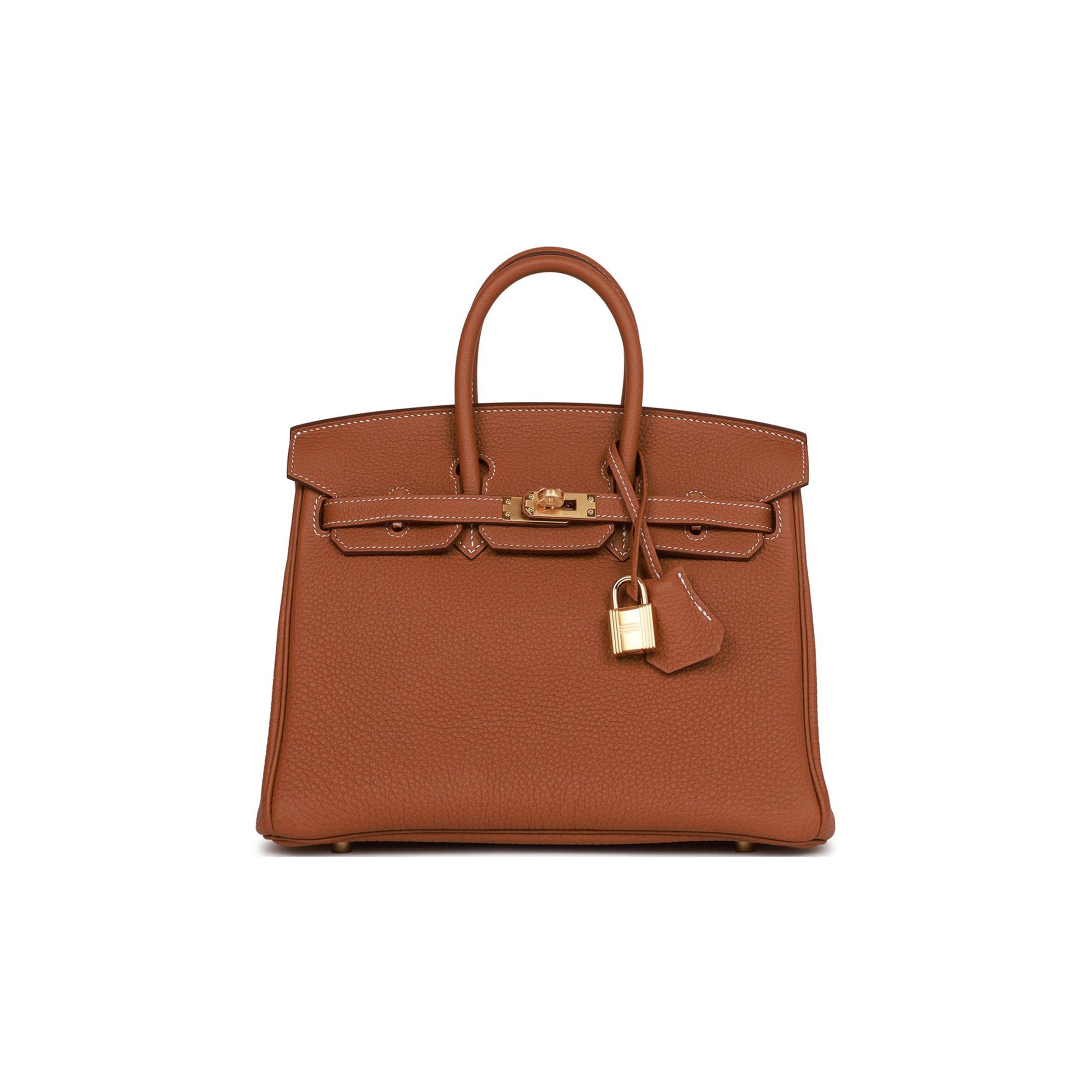 HERMES BIRKIN 25 GOLD TOGO GOLD HARDWARE HANDMADE (25cm)