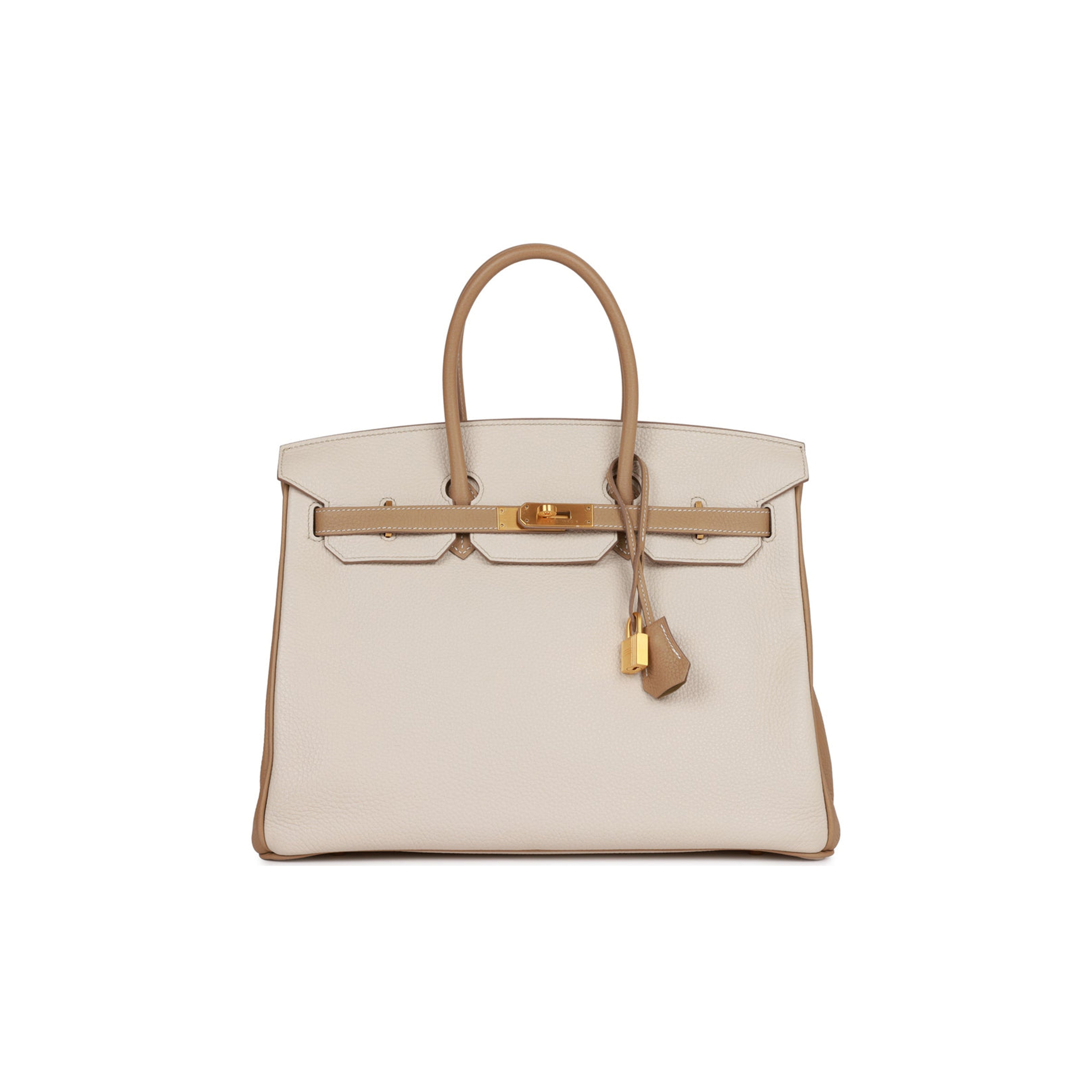 HERMES SPECIAL ORDER (HSS) BIRKIN 35 CRAIE AND TRENCH CLEMENCE BRUSHED GOLD HARDWARE (35*25*18cm)