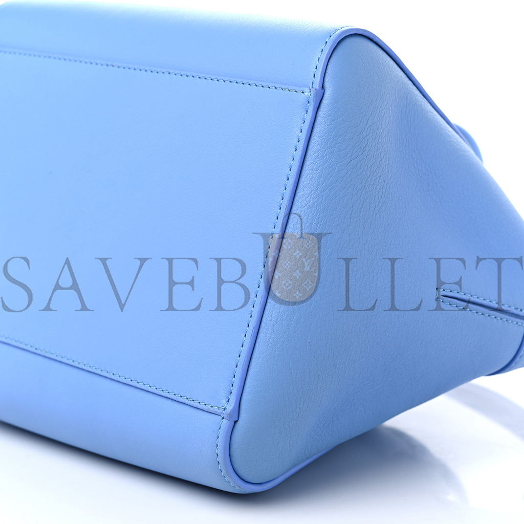 LOEWE CALFSKIN SMALL HAMMOCK NUGGET SHOULDER BAG CELESTINE BLUE (21*20*18cm)