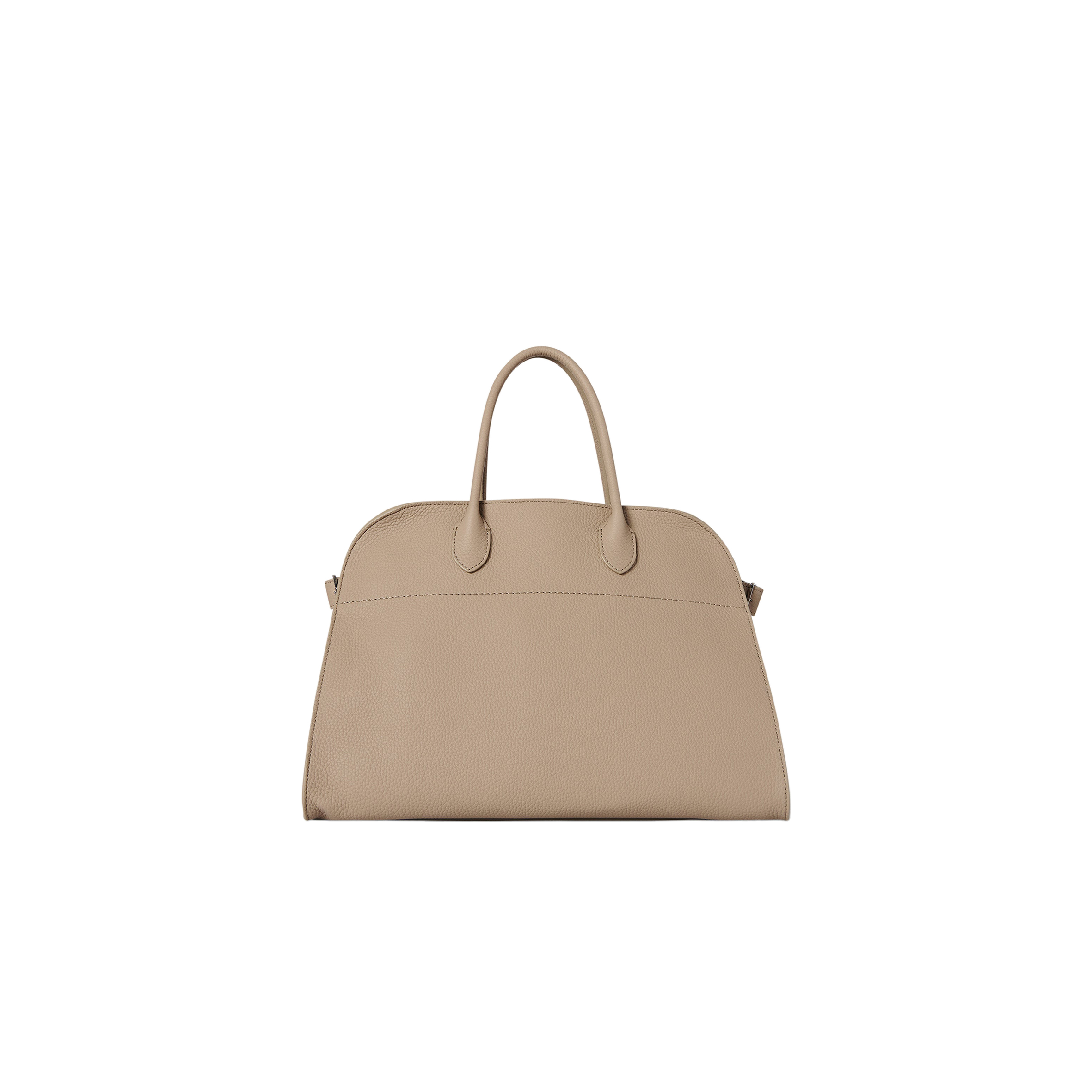 THE ROW SOFT MARGAUX 15 BAG IN LEATHER DARK TAUPE W1255L133DTPL (38*28*23cm)