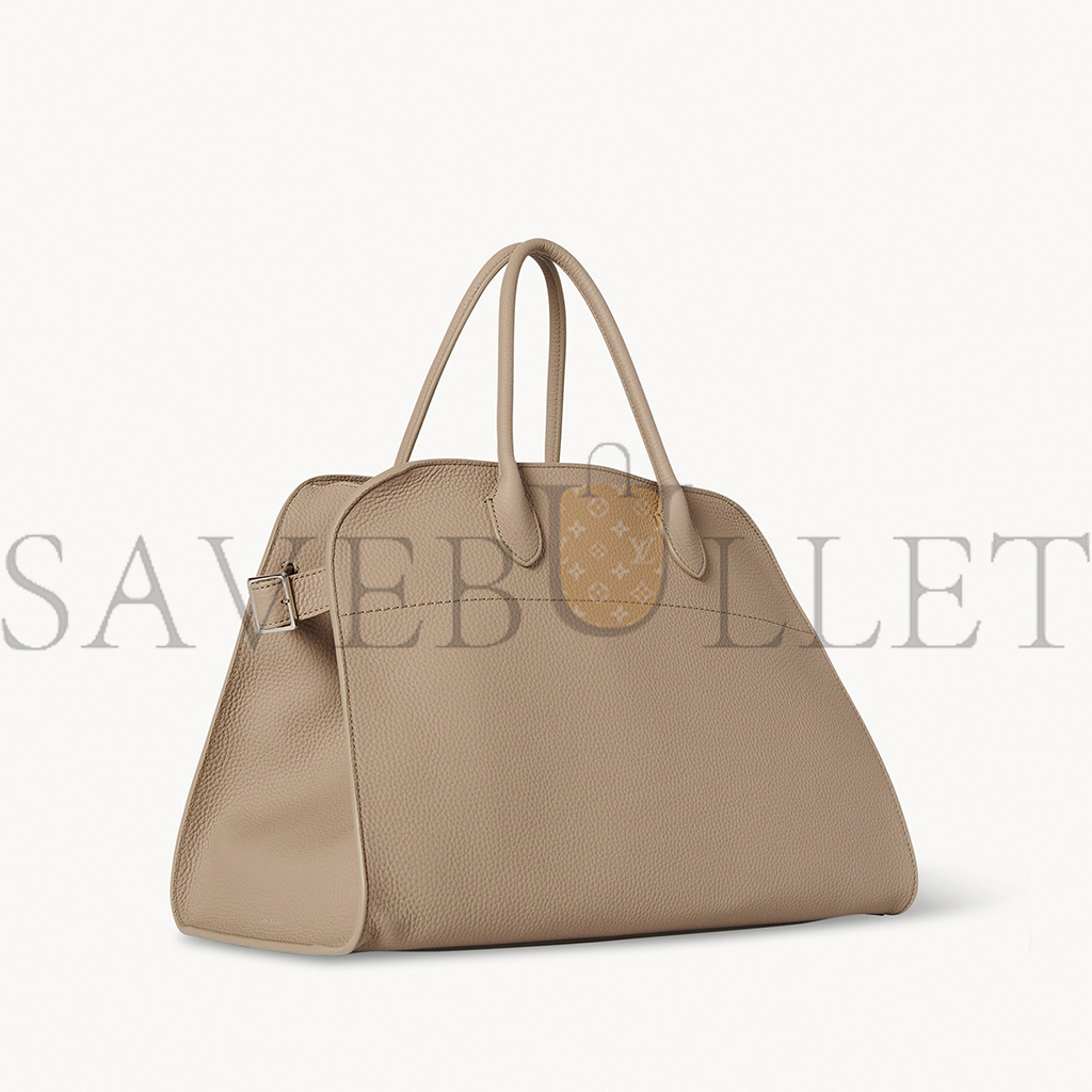 THE ROW SOFT MARGAUX 15 BAG IN LEATHER DARK TAUPE W1255L133DTPL (38*28*23cm)