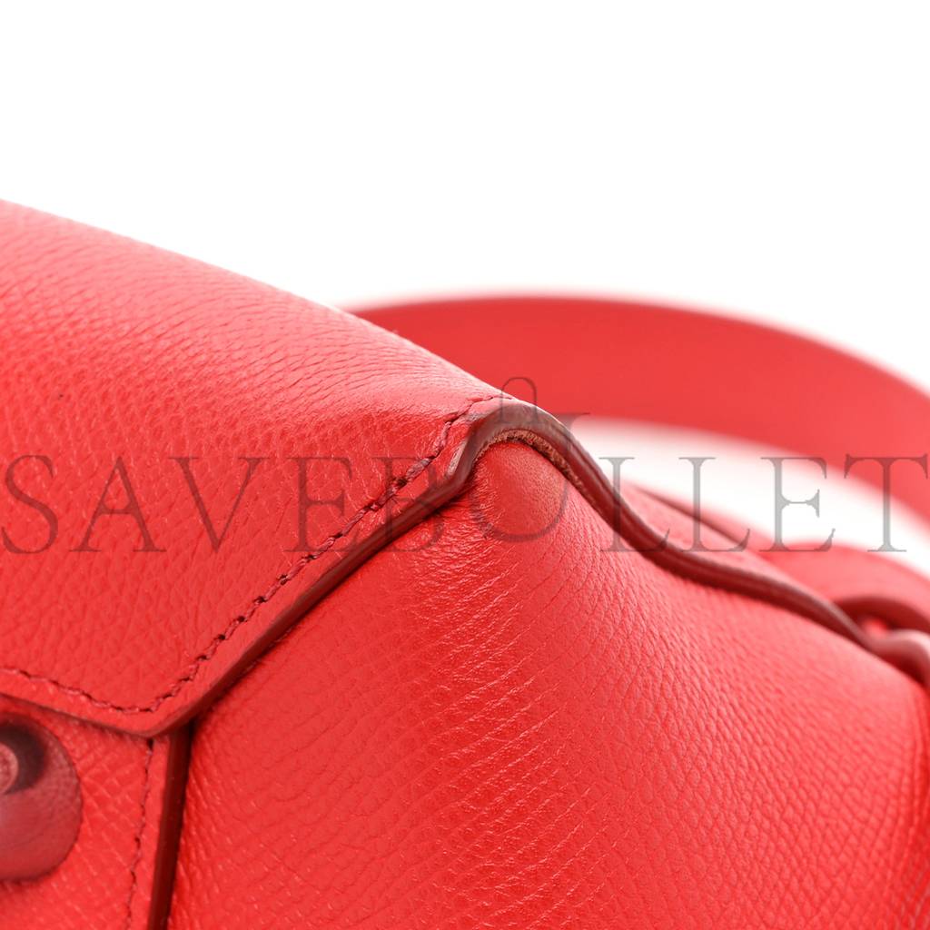 CELINE GRAINED CALFSKIN MINI BELT BAG COQUELICOT (32*30*18cm) CELINE GRAINED CALFSKIN MINI BELT BAG COQUELICOT (32*30*18cm)