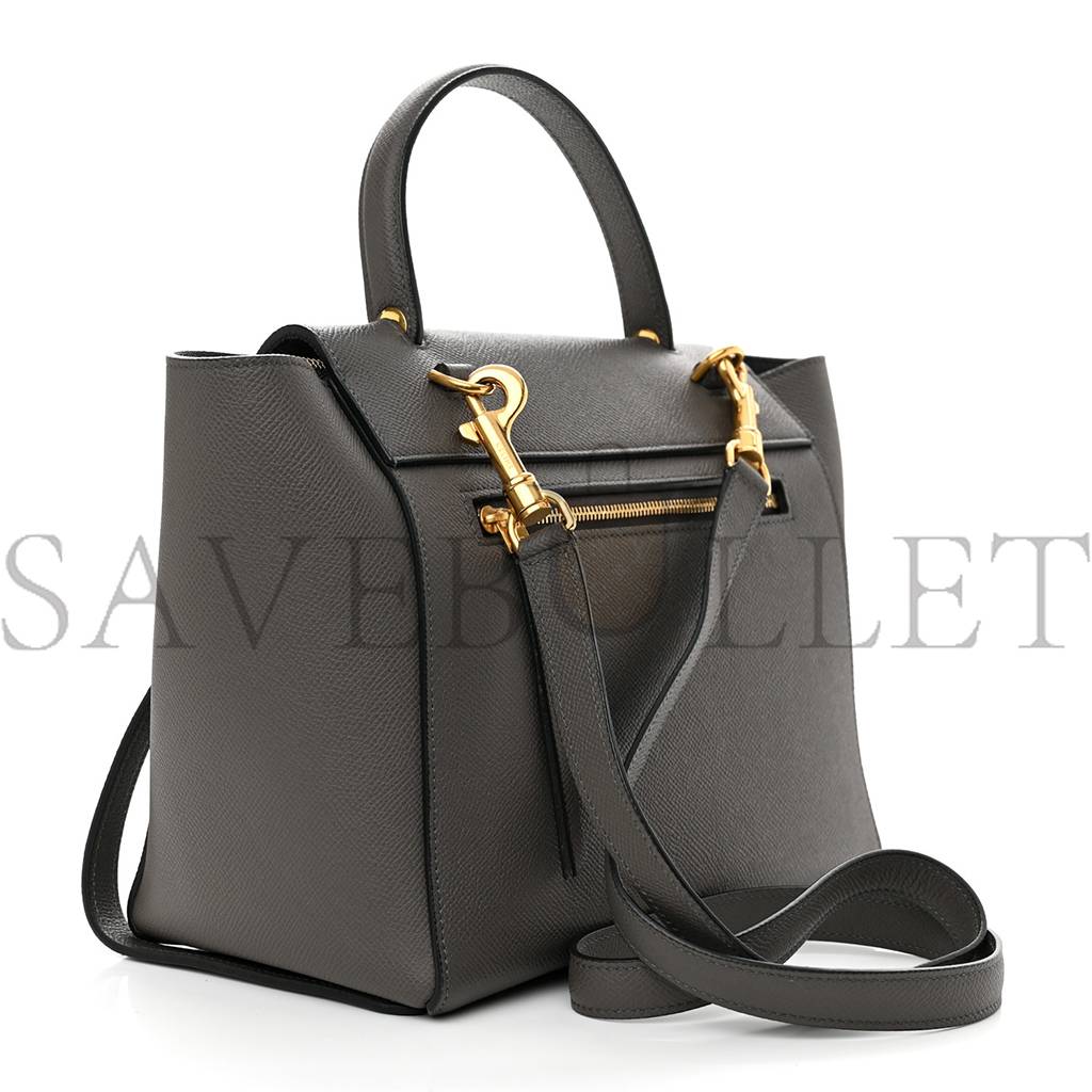 CELINE BABY GRAINED CALFSKIN MICRO BELT BAG GREY (24*21*14cm) CELINE BABY GRAINED CALFSKIN MICRO BELT BAG GREY (24*21*14cm)