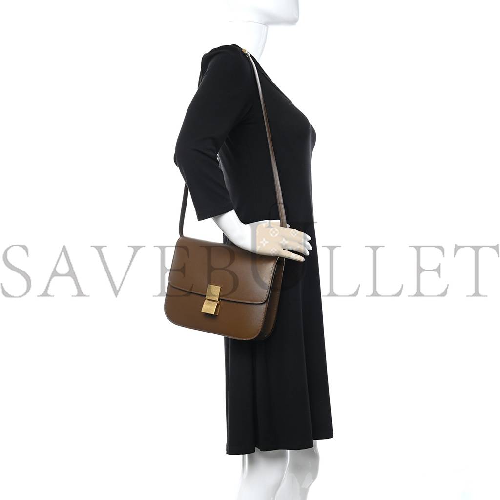 CELINE BOX CALFSKIN MEDIUM CLASSIC BOX FLAP BAG CAMEL (23*20*6cm) CELINE BOX CALFSKIN MEDIUM CLASSIC BOX FLAP BAG CAMEL (23*20*6cm)