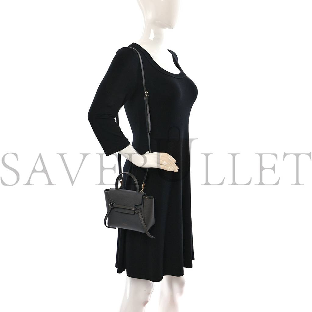 CELINE GRAINED CALFSKIN PICO BELT BAG GREY (16*15*8cm) CELINE GRAINED CALFSKIN PICO BELT BAG GREY (16*15*8cm)