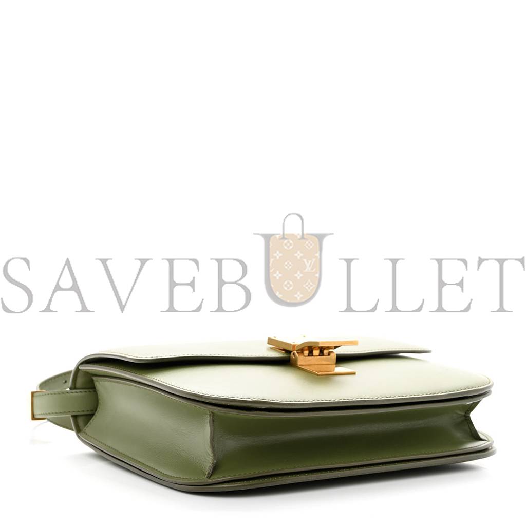 CELINE BOX CALFSKIN CLASSIC BOX MEDIUM FLAP BAG ARMY GREEN (23*18*6cm) CELINE BOX CALFSKIN CLASSIC BOX MEDIUM FLAP BAG ARMY GREEN (23*18*6cm)