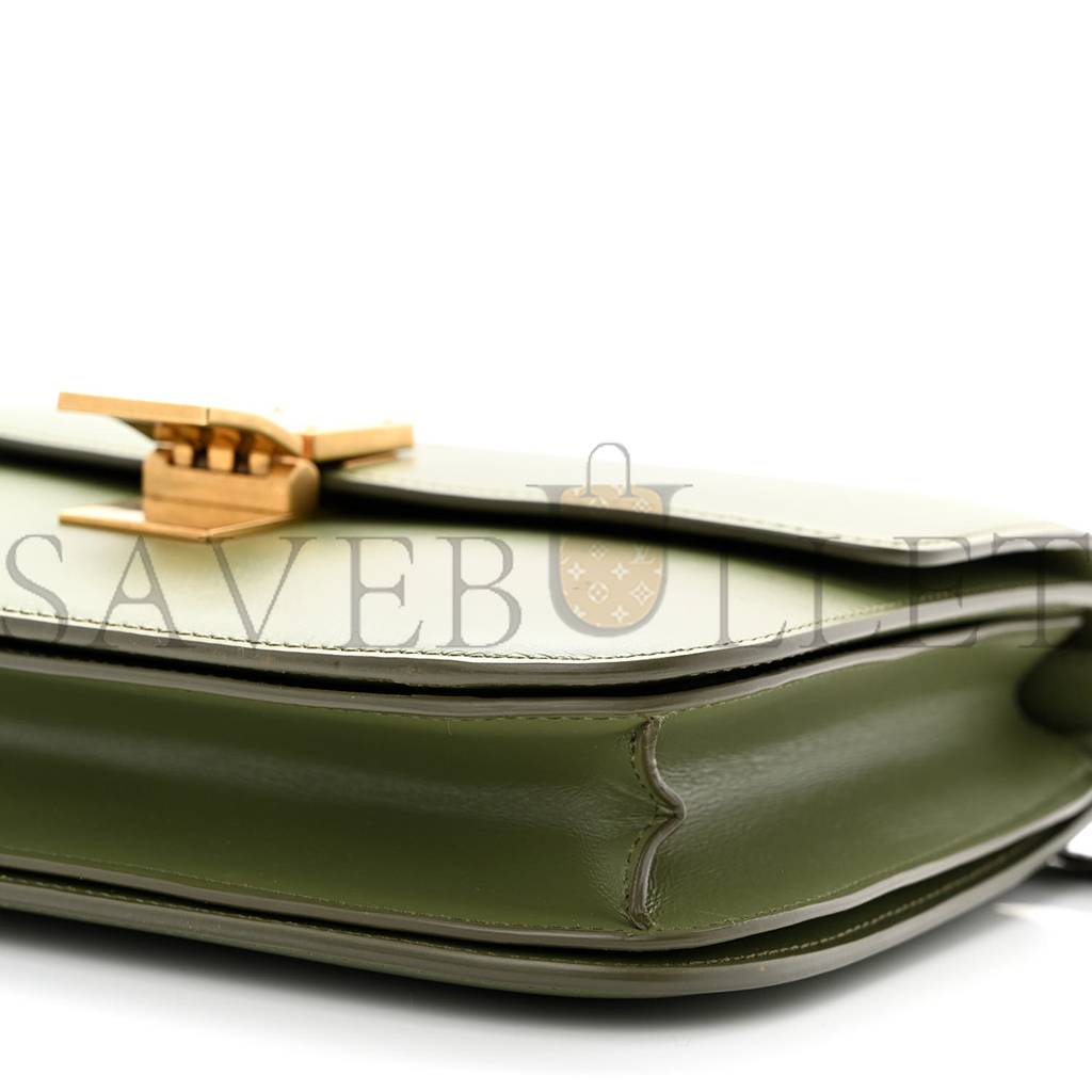 CELINE BOX CALFSKIN CLASSIC BOX MEDIUM FLAP BAG ARMY GREEN (23*18*6cm) CELINE BOX CALFSKIN CLASSIC BOX MEDIUM FLAP BAG ARMY GREEN (23*18*6cm)