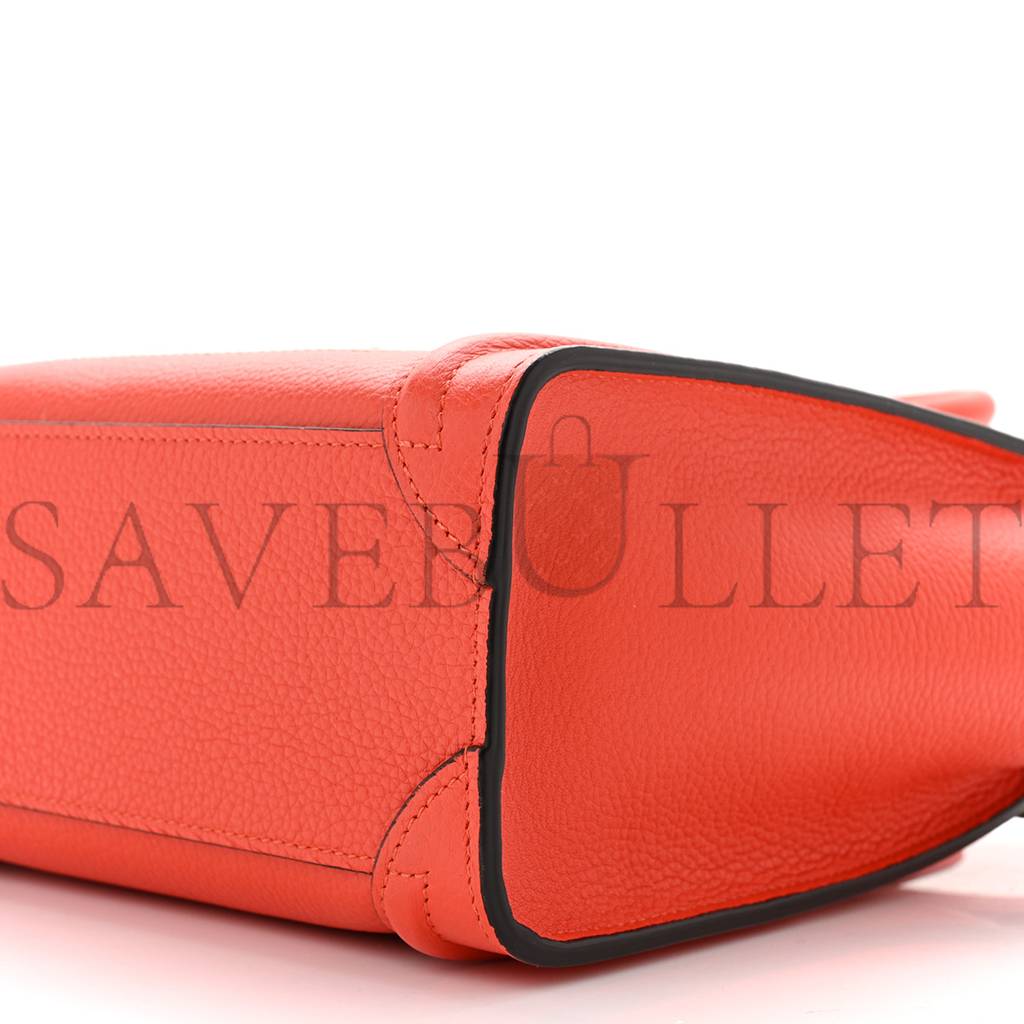 CELINE BABY GRAINED CALFSKIN NANO LUGGAGE RED (20*20*10cm) CELINE BABY GRAINED CALFSKIN NANO LUGGAGE RED (20*20*10cm)