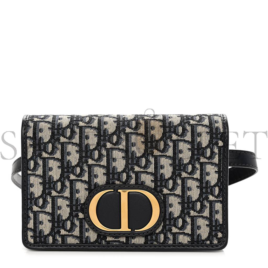 DIOR OBLIQUE 30 MONTAIGNE 2-IN-1 POUCH BLUE (19*13*3.8cm)