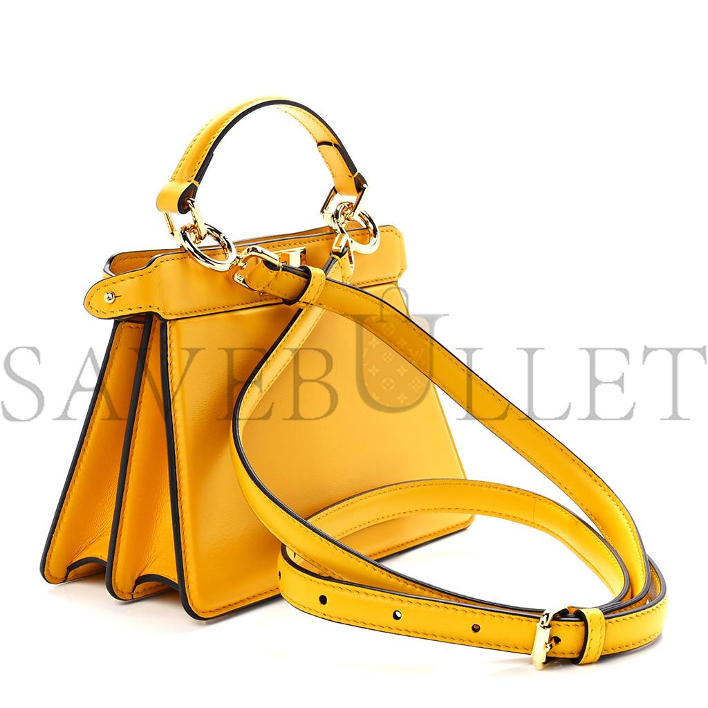 FENDI SHINY NAPPA PETITE PEEKABOO I SEE U SATCHEL MIMOSA (20*15*9cm) FENDI SHINY NAPPA PETITE PEEKABOO I SEE U SATCHEL MIMOSA (20*15*9cm)