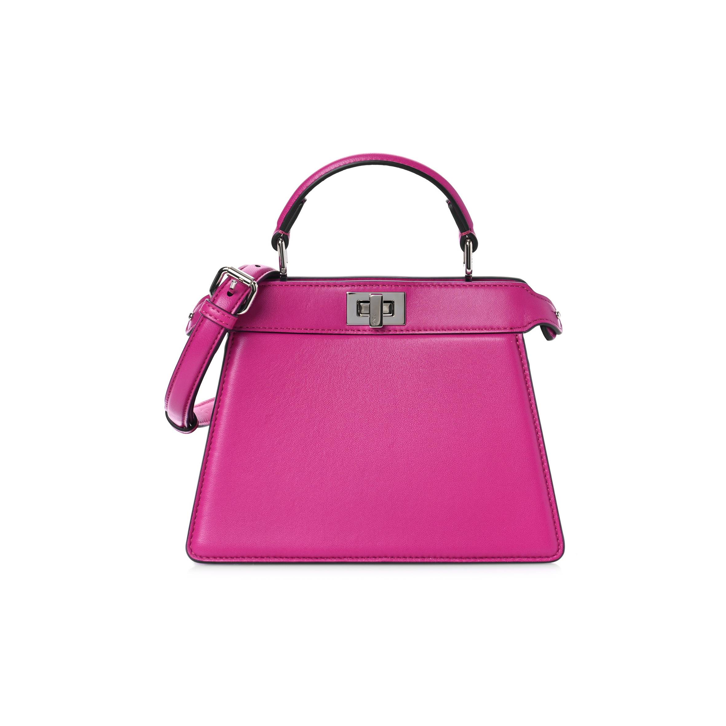 FENDI SHINY NAPPA PETITE PEEKABOO I SEE U SATCHEL MAGENTA (20*15*11cm) FENDI SHINY NAPPA PETITE PEEKABOO I SEE U SATCHEL MAGENTA (20*15*11cm)