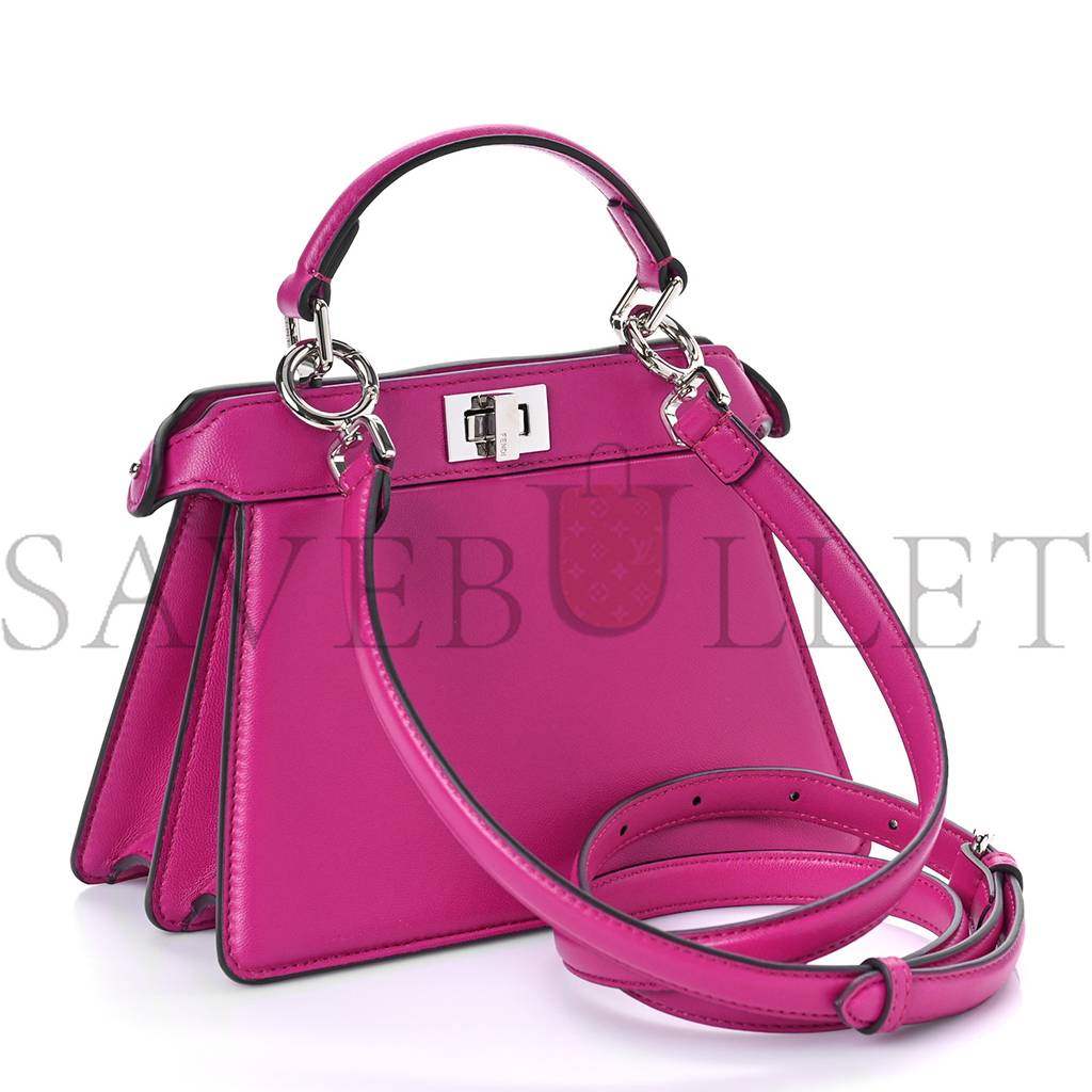 FENDI SHINY NAPPA PETITE PEEKABOO I SEE U SATCHEL MAGENTA (20*15*11cm) FENDI SHINY NAPPA PETITE PEEKABOO I SEE U SATCHEL MAGENTA (20*15*11cm)