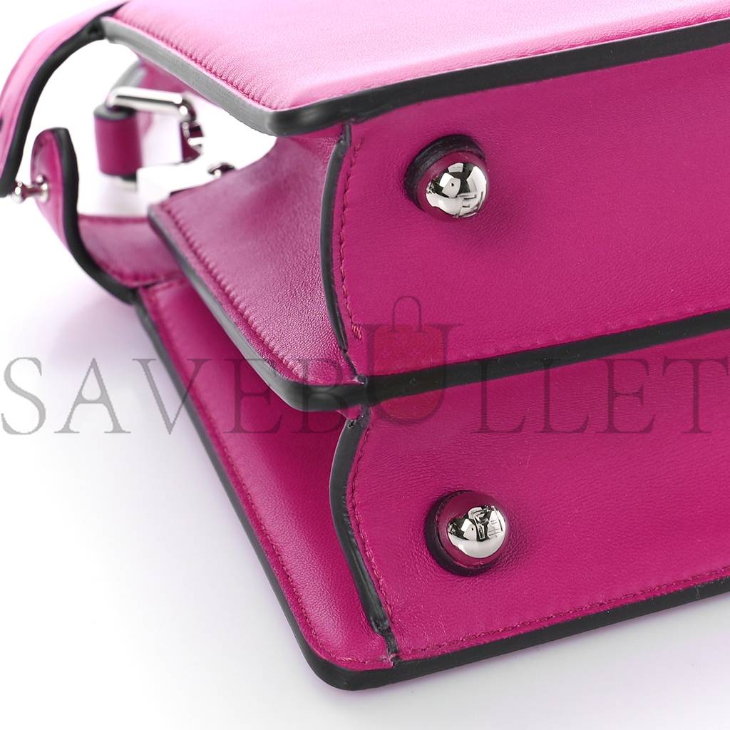 FENDI SHINY NAPPA PETITE PEEKABOO I SEE U SATCHEL MAGENTA (20*15*11cm) FENDI SHINY NAPPA PETITE PEEKABOO I SEE U SATCHEL MAGENTA (20*15*11cm)