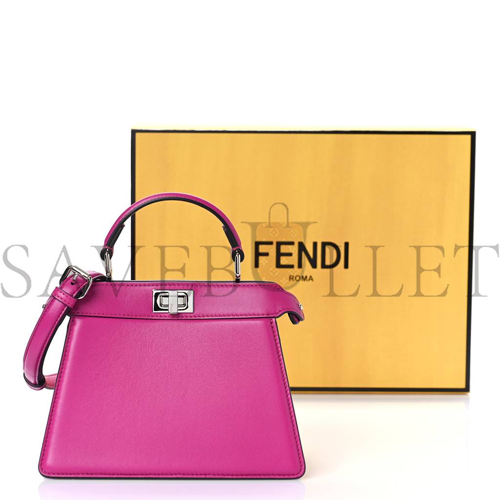 FENDI SHINY NAPPA PETITE PEEKABOO I SEE U SATCHEL MAGENTA (20*15*11cm) FENDI SHINY NAPPA PETITE PEEKABOO I SEE U SATCHEL MAGENTA (20*15*11cm)
