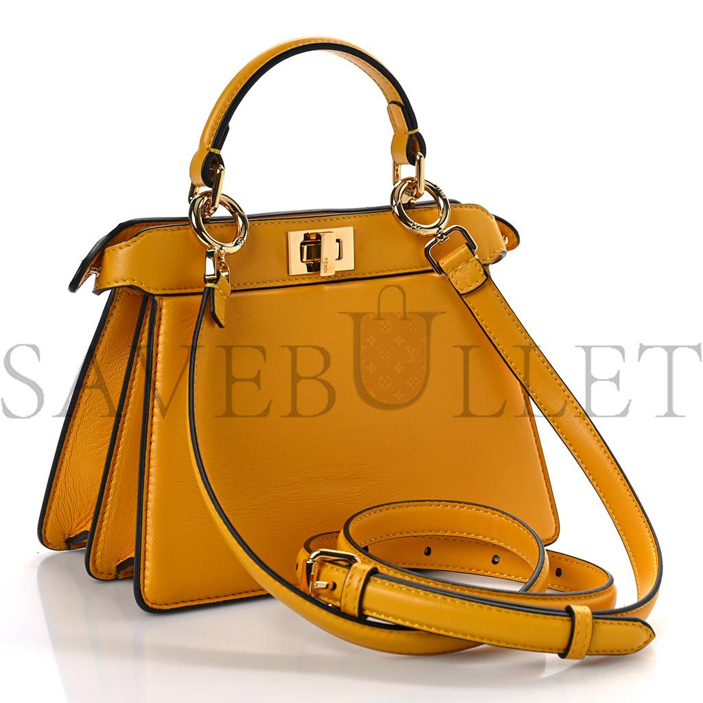 FENDI SHINY NAPPA PETITE PEEKABOO I SEE U SATCHEL MIMOSA (20*15*9cm) FENDI SHINY NAPPA PETITE PEEKABOO I SEE U SATCHEL MIMOSA (20*15*9cm)