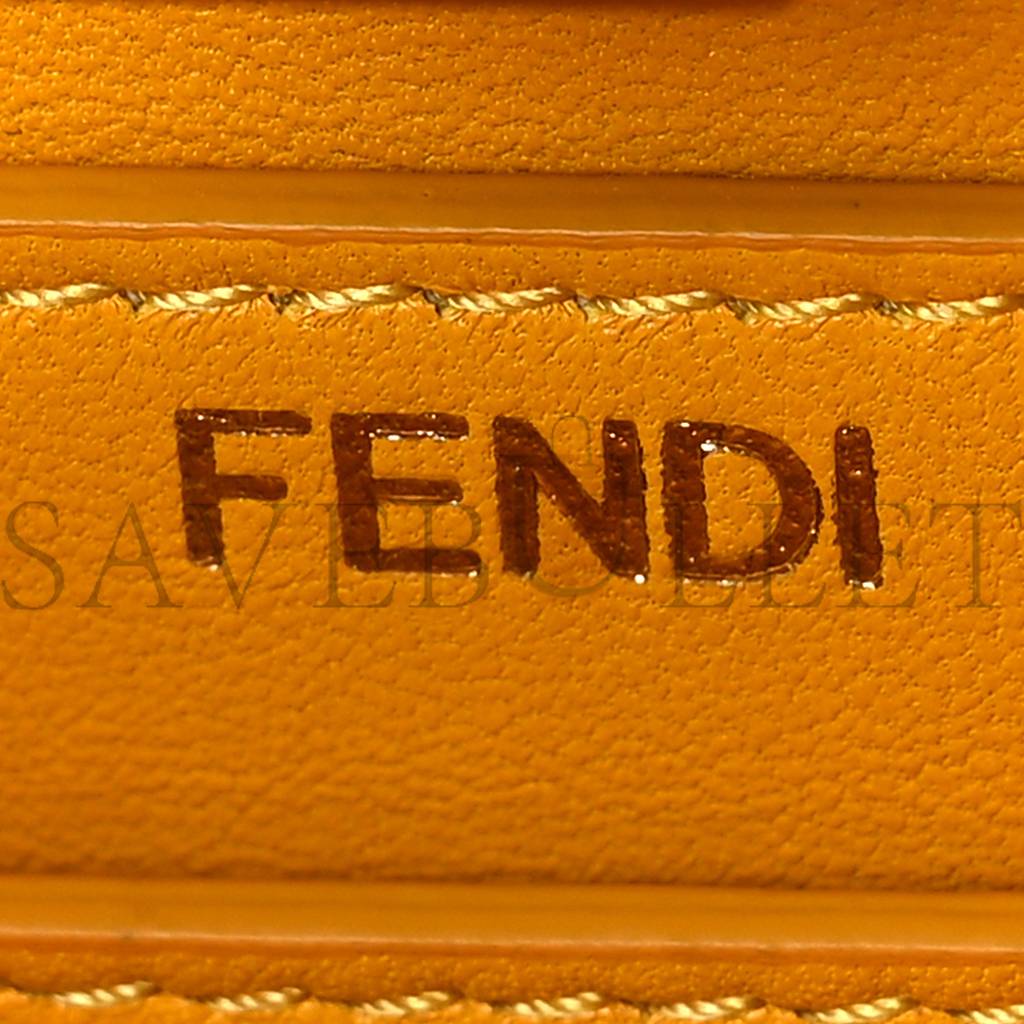 FENDI SHINY NAPPA PETITE PEEKABOO I SEE U SATCHEL MIMOSA (20*15*9cm) FENDI SHINY NAPPA PETITE PEEKABOO I SEE U SATCHEL MIMOSA (20*15*9cm)