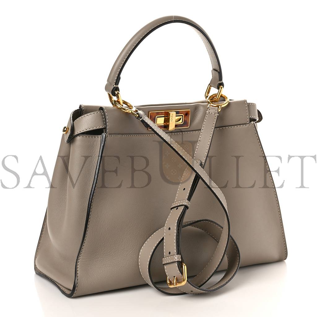 FENDI VITELLO SETA PLEXIGLASS TORTOISE MEDIUM PEEKABOO ICONIC SATCHEL TORTORA (33*25*13cm) FENDI VITELLO SETA PLEXIGLASS TORTOISE MEDIUM PEEKABOO ICONIC SATCHEL TORTORA (33*25*13cm)