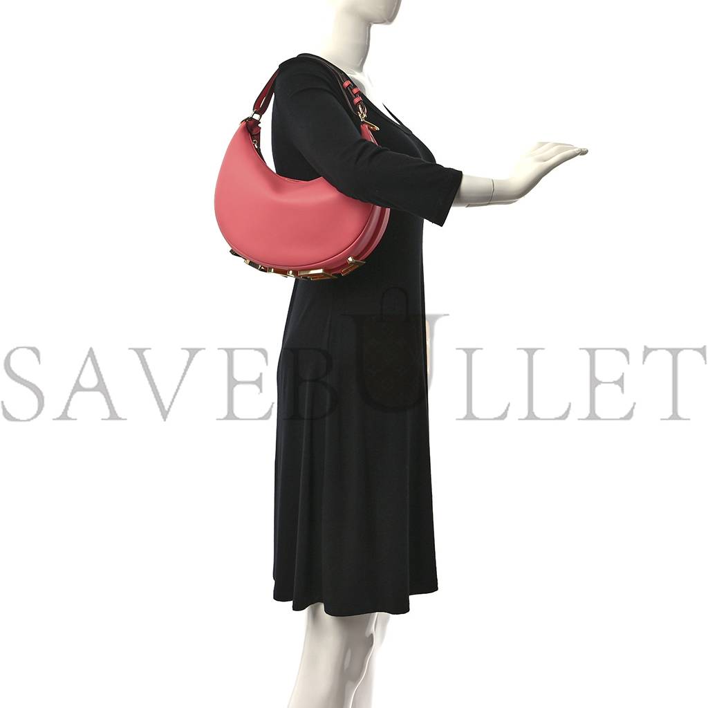 FENDI VITELLO GRACE MATTE SMALL FENDIGRAPHY HOBO BAG PINK DALIA (22*17*9cm) FENDI VITELLO GRACE MATTE SMALL FENDIGRAPHY HOBO BAG PINK DALIA (22*17*9cm)