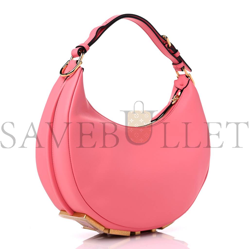 FENDI VITELLO GRACE MATTE SMALL FENDIGRAPHY HOBO BAG PINK DALIA (22*17*9cm) FENDI VITELLO GRACE MATTE SMALL FENDIGRAPHY HOBO BAG PINK DALIA (22*17*9cm)