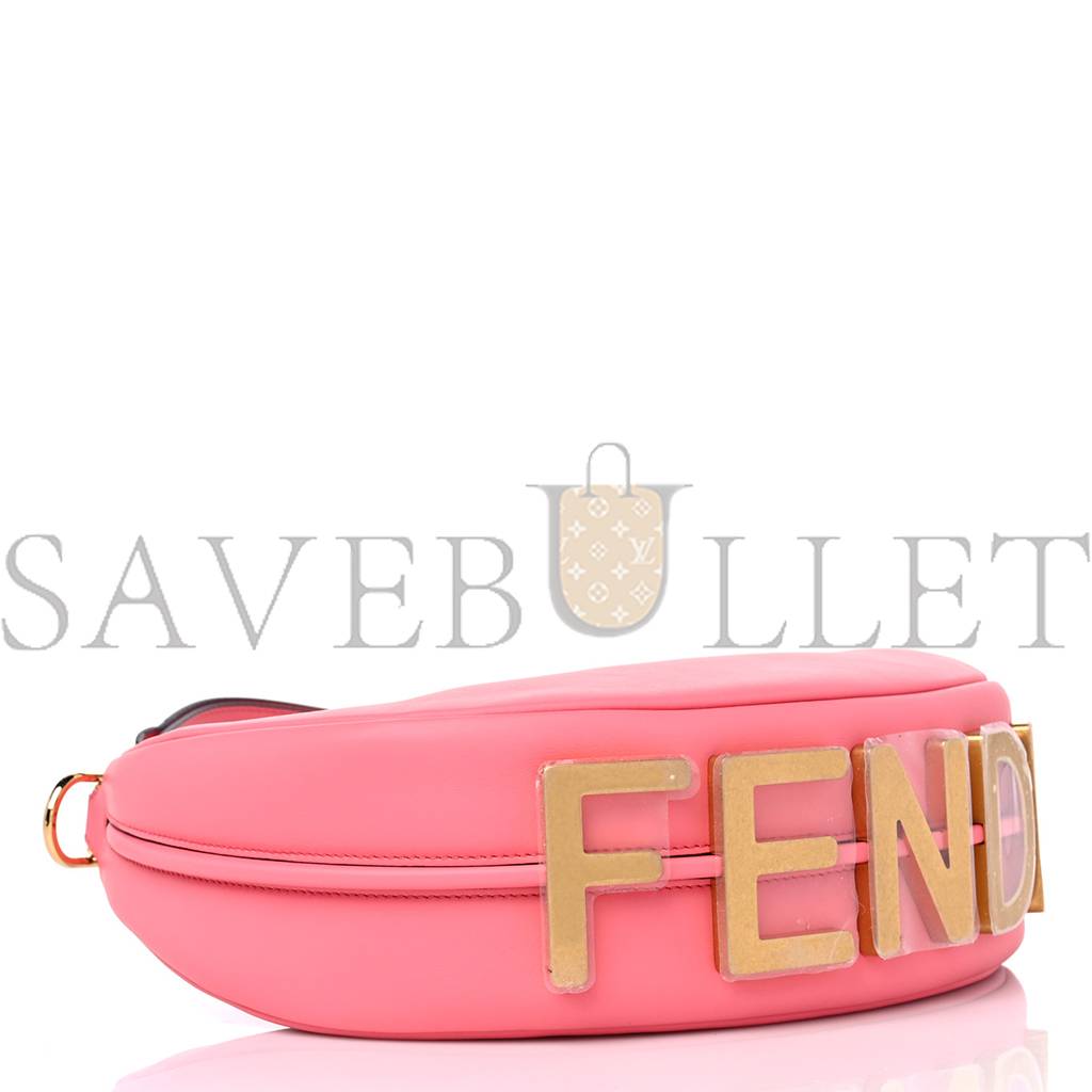 FENDI VITELLO GRACE MATTE SMALL FENDIGRAPHY HOBO BAG PINK DALIA (22*17*9cm) FENDI VITELLO GRACE MATTE SMALL FENDIGRAPHY HOBO BAG PINK DALIA (22*17*9cm)