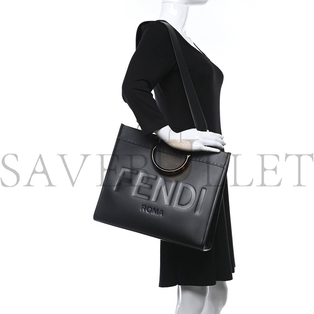 FENDI VITELLO KING PLEXIGLASS MEDIUM FENDI SUNSHINE SHOPPER TOTE BLACK (36*30*17cm) FENDI VITELLO KING PLEXIGLASS MEDIUM FENDI SUNSHINE SHOPPER TOTE BLACK (36*30*17cm)