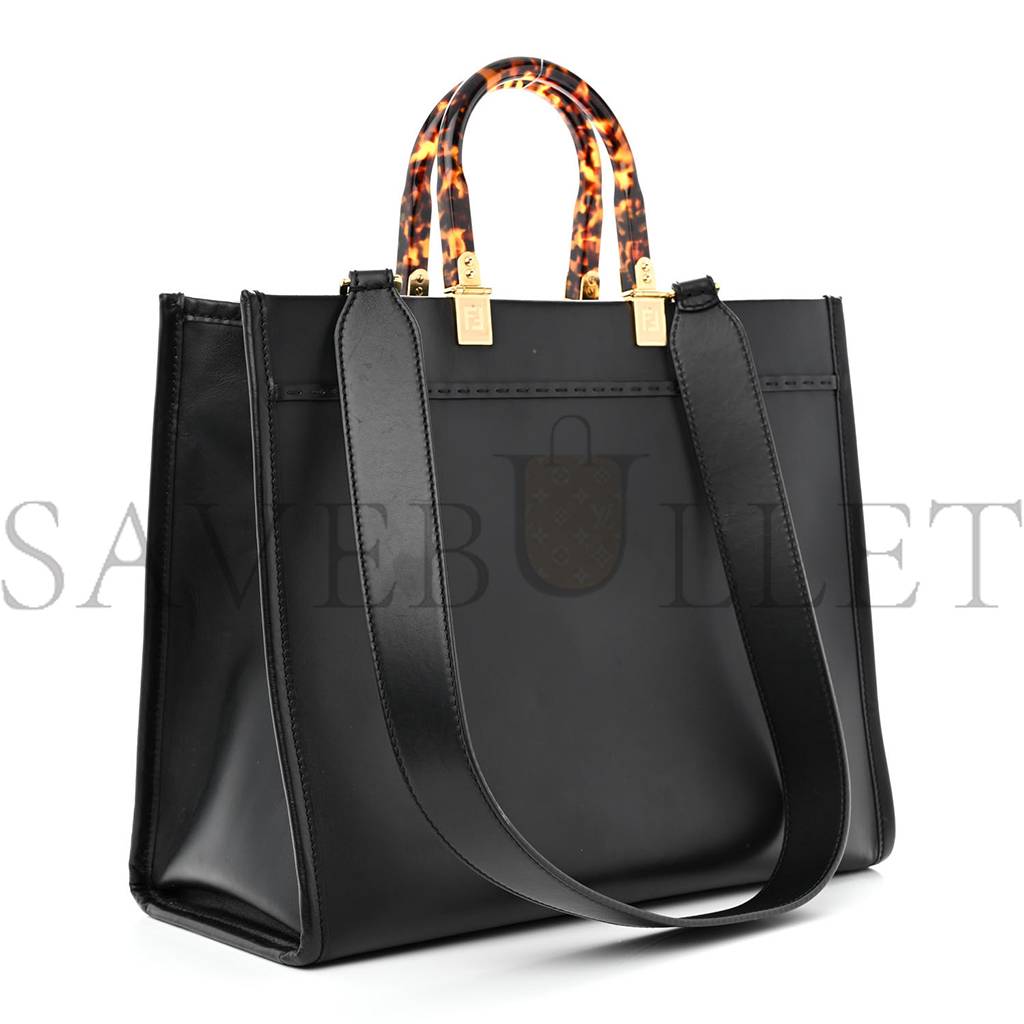 FENDI VITELLO KING PLEXIGLASS MEDIUM FENDI SUNSHINE SHOPPER TOTE BLACK (36*30*17cm) FENDI VITELLO KING PLEXIGLASS MEDIUM FENDI SUNSHINE SHOPPER TOTE BLACK (36*30*17cm)