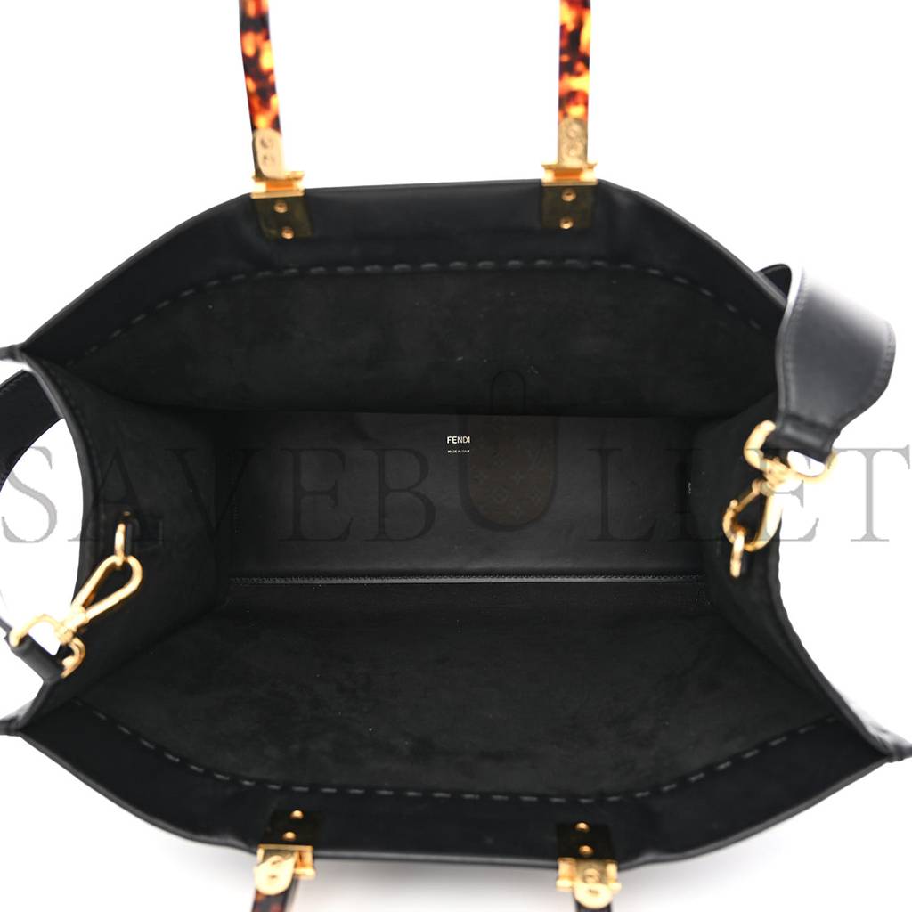 FENDI VITELLO KING PLEXIGLASS MEDIUM FENDI SUNSHINE SHOPPER TOTE BLACK (36*30*17cm) FENDI VITELLO KING PLEXIGLASS MEDIUM FENDI SUNSHINE SHOPPER TOTE BLACK (36*30*17cm)