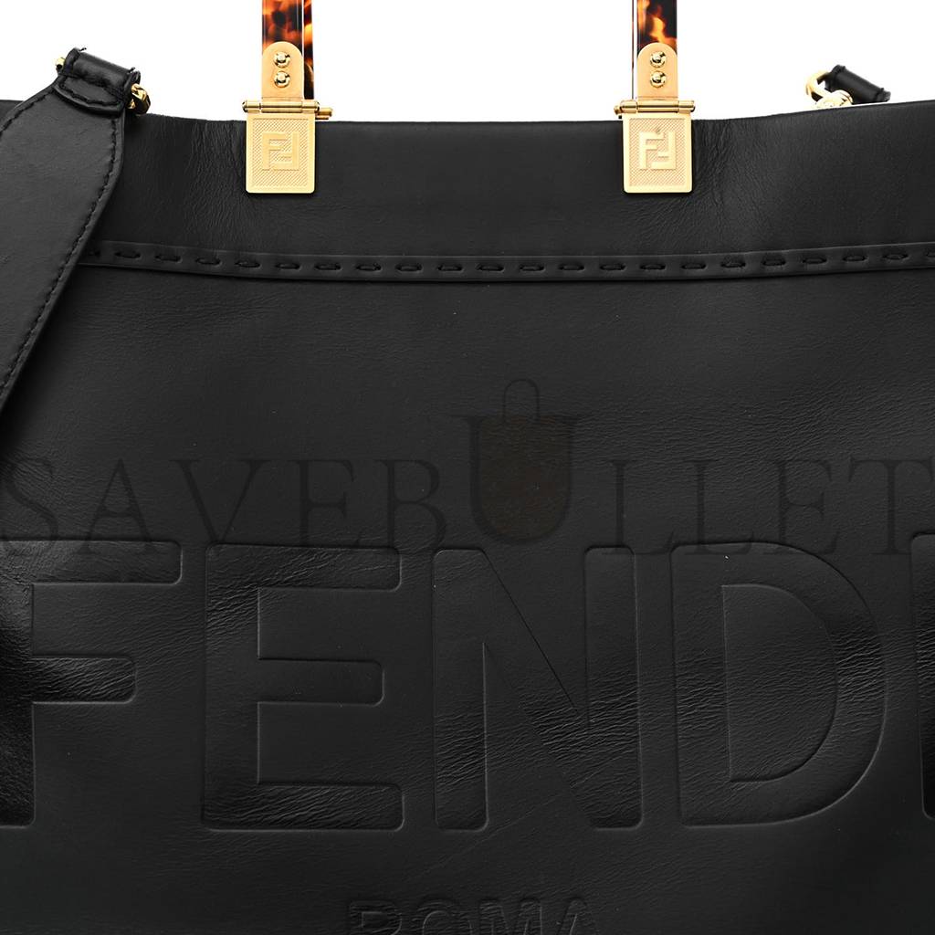 FENDI VITELLO KING PLEXIGLASS MEDIUM FENDI SUNSHINE SHOPPER TOTE BLACK (36*30*17cm) FENDI VITELLO KING PLEXIGLASS MEDIUM FENDI SUNSHINE SHOPPER TOTE BLACK (36*30*17cm)