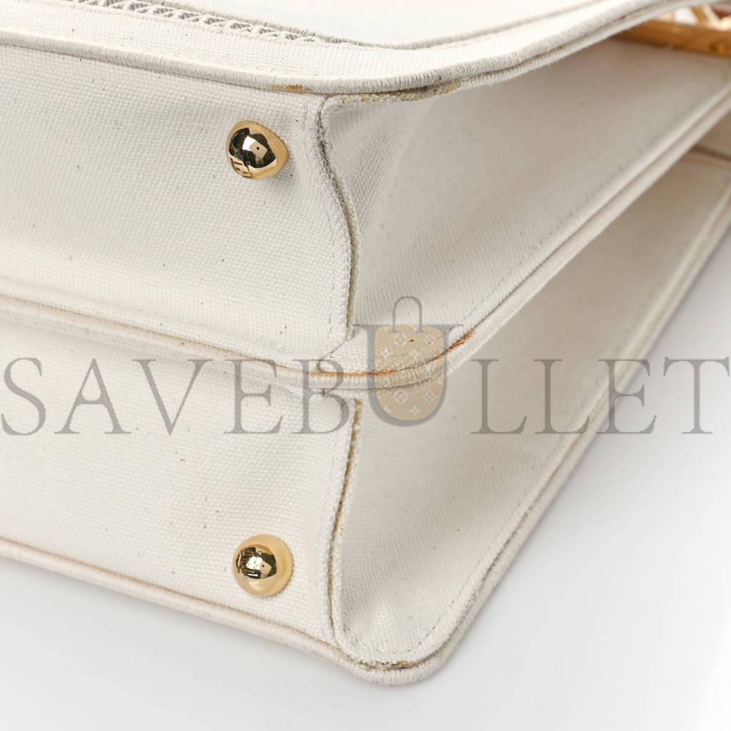 FENDI FABRIC VITELLO AJOUR EMBROIDERED MEDIUM PEEKABOO I SEE U GREZZO CUOIO (33*25*11cm) FENDI FABRIC VITELLO AJOUR EMBROIDERED MEDIUM PEEKABOO I SEE U GREZZO CUOIO (33*25*11cm)