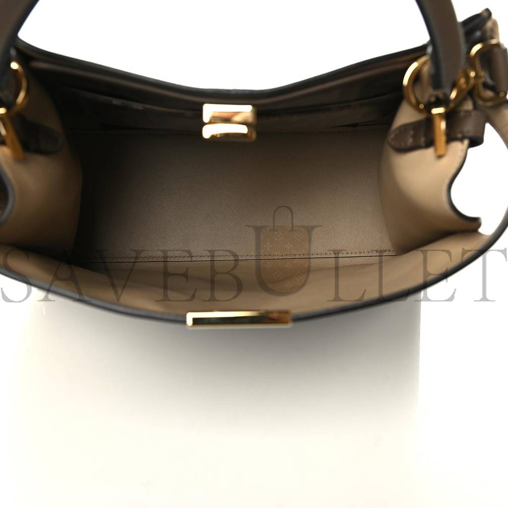 FENDI VITELLO SETA GLAZED FABRIC FF 1974 MEDIUM PEEKABOO X-LITE MAYA MOGANO PANNA (30*25*15cm) FENDI VITELLO SETA GLAZED FABRIC FF 1974 MEDIUM PEEKABOO X-LITE MAYA MOGANO PANNA (30*25*15cm)